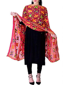 phulkari Chiffon Embroidered Women Dupatta