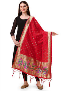 DEVANGI Pure Silk Woven Women Dupatta