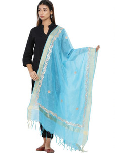 JABAMA Poly Chanderi Self Design Women Dupatta