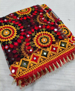 DHARMEE Net Embroidered Women Dupatta