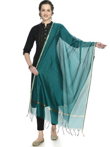 A R SILK HANDLOOM Poly Chanderi Self Design Women Dupatta