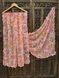 DHRUVISH Chiffon Self Design Women Dupatta