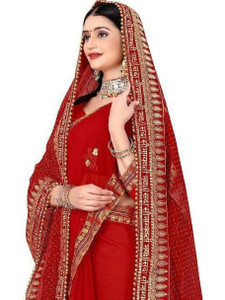 HARBHOLELACE Net Embroidered, Embellished Women Dupatta