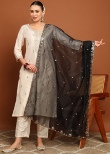 Dulha dulhan Net Embroidered Women Dupatta