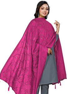Sekmany Poly Chanderi Embroidered Women Dupatta