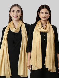 TWIN BIRDS Nylon Solid Women Dupatta