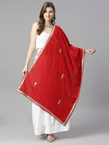 DUPATTA BAZAAR Velvet Embellished Women Dupatta