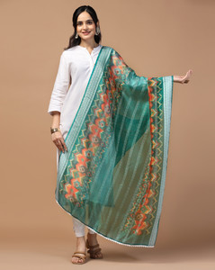 SEIKETSU Organza Printed Women Dupatta