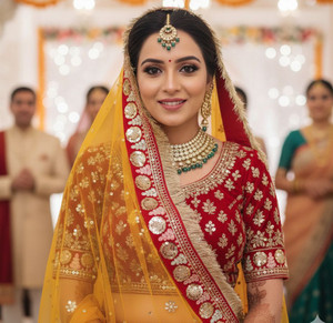 Navti Creations Net Embroidered Women Dupatta