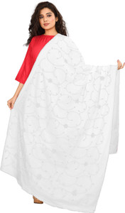 Vastragrah Cotton Blend Embroidered Women Dupatta
