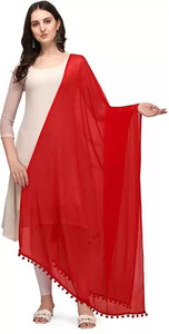 GURUSOAMI Chiffon Solid Women Dupatta