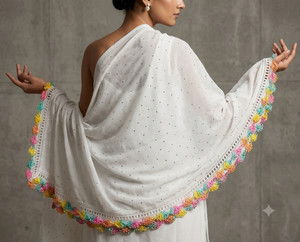 SHAMGAN Chiffon Solid Women Dupatta