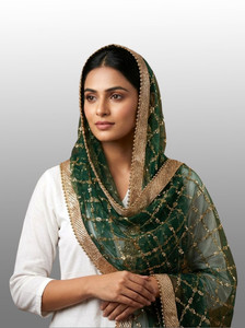 kamya fashion Net Embroidered Women Dupatta