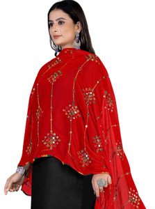Sekmany Chiffon Embellished Women Dupatta