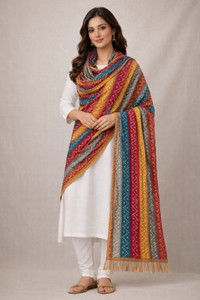 PHULKARIGIRI Cotton Blend Printed Women Dupatta