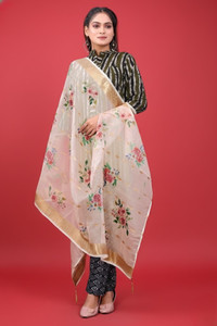 URGEN Georgette Floral Print Women Dupatta