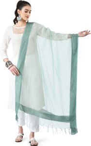 A R SILK DUPATTA HUB Organza Solid Women Dupatta