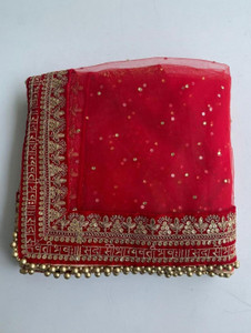 TITHU Net Embroidered Women Dupatta