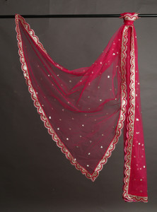 MARUTI KRUPA ENTERPRISE Net Embroidered Women Dupatta