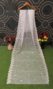 Sarvagun Organza Embroidered Women Dupatta