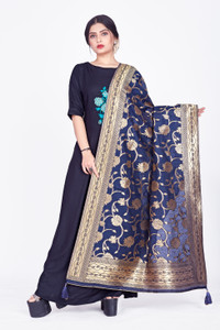 Kashikala Poly Chanderi Woven Women Dupatta