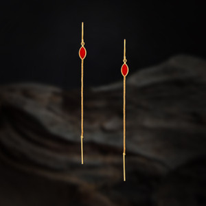 LUV FASHION Traditional Long Sui Dhaga Earrings For Women And Girls Brass Ear Thread