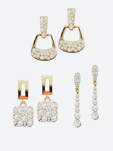 Reesha Jewel party wear combo Brass Earring Set