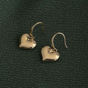 Palmonas Dangling Heart Earrings Stainless Steel Clip-on Earring