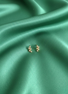 MGM Collections Gold plated AD second studs Copper Stud Earring