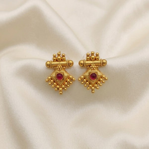 TAJONI 1 Gram Gold Plated Premium Quality Oversize Studs Earrings For Women And Girls Alloy Stud Earring