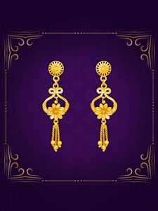 LUV FASHION Traditional Micron Gold Plated Premium Earrings Collection For Girls Brass Drops & Danglers