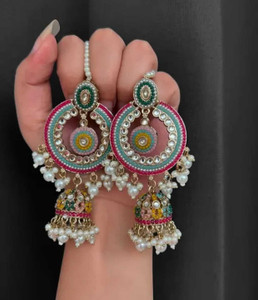 HATRENDZ TRANDDING MULTICOLOUR OXODISE EARRING FOR WOMEN AND GIRL Crystal Alloy Jhumki Earring