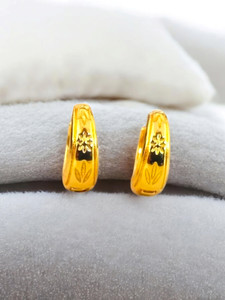 MA FASHION Gold Plated Earrings Brass, Alloy Hoop Earring, Huggie Earring