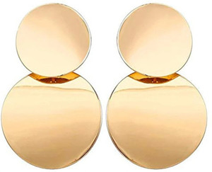 YELLOW CHIMES Latest Fashion Geometric Round Stylish Dual earrings Alloy Drops & Danglers