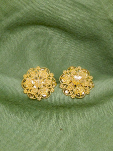 arch fashion Traditional gold and micron plated stud Brass Stud Earring