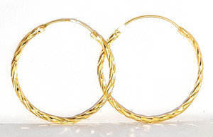 arch fashion Bali Flat work Traditional 1gm gold n micron plated round brass Bali. Brass Hoop Earring