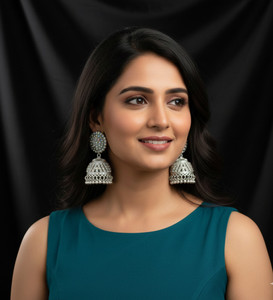 VRITI IMTATION Jhumka Earrings For Women Cubic Zirconia Alloy Jhumki Earring