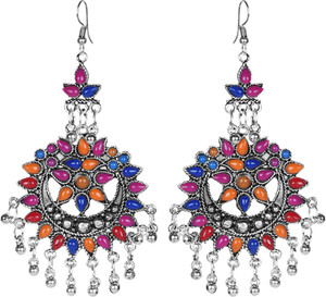 ryka collection Afghani Style Earrings Beads Alloy Chandbali Earring
