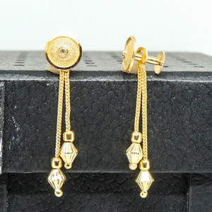 arch fashion 4361 Traditional Gold Pated Sui Dhaga Earring For Girls Brass Stud Earring