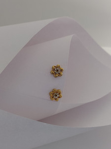 PARI ENT. AD - 57 Excellent Finish Ad American Diamond Stud Earrings For Women & Girls Diamond Brass Plug Earring