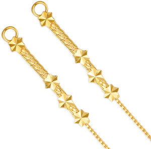 VIGHNAHARTA 1 one gram gold Plated Kanchain Ear chain kanoti ear Cuff for Women and Girls Brass Ear Thread