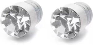 Shashank Soul Silver Nug Magnetic Small 4mm for MensStainless Steel Stud Earring (1 Pair) Metal Stud Earring, Magnetic Earring