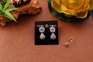 VPCREATION Excellent Finish Ad American Diamond Stud Earrings For Women & Girls Diamond, Ruby Alloy Stud Earring