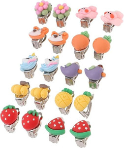 Kela devi 10 Pairs of No Pierced Cute Cartoon Acrylic Clip-on Earring