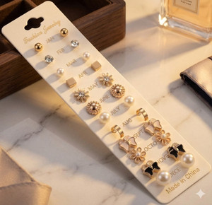 VEENA JEWELLERY VJ-ER12-GLAM012 Alloy Stud Earring