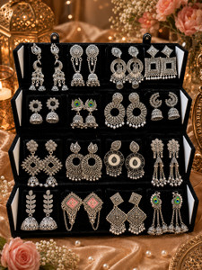 Treviyaa earring combo Alloy Jhumki Earring
