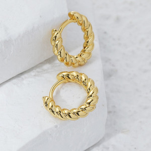 MYKI Charming Twisted Hoop Earrings For Women & Girls Stainless Steel Hoop Earring