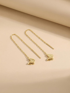 MYKI Heavenly Long Butterfly Hanging Earring For Women & Girls Stainless Steel Drops & Danglers