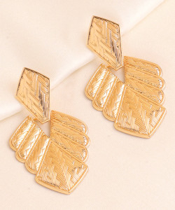 YELLOW CHIMES Leafy Shaped Drop Earrings | Western Style Women Earrings Metal Drops & Danglers