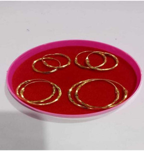 DS MRT PACK OF 4 PAIR CHAANDBALI HOOP EARRING Brass Chandbali Earring, Hoop Earring